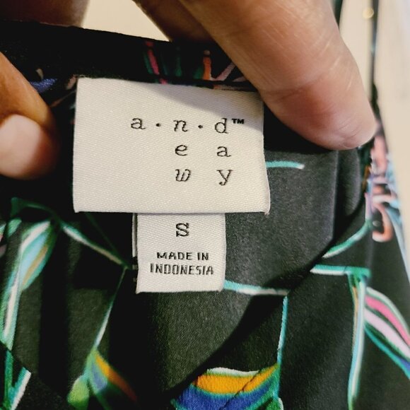 A New Day | Women's Black Multicolored Floral Print Mini Dress (Size Small) - Picture 2 of 14